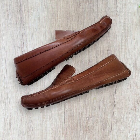 Cole Haan Brown Leather Penny Loafers Driving Moccasins Men’s 8.5 - Picture 3 of 8